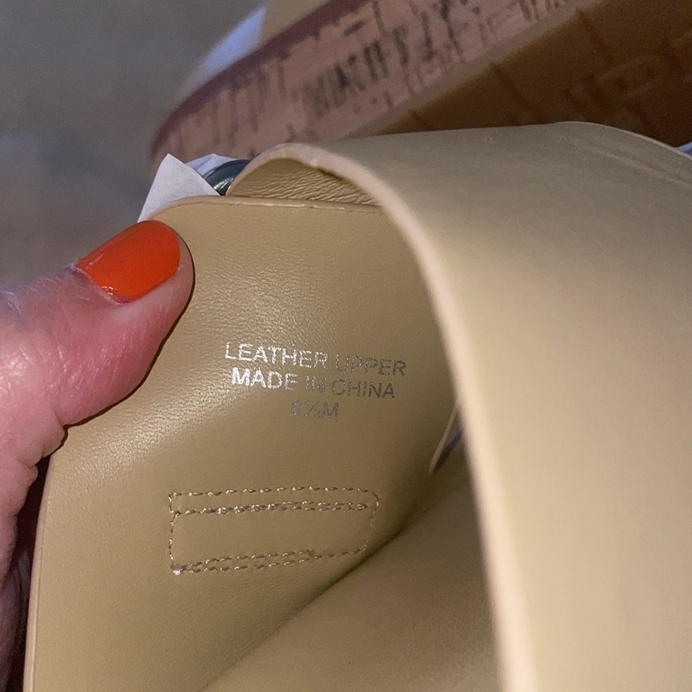 NWT J/SLIDES BELINDA Sand Leather Sandal - Picture 16 of 16